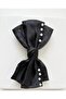 Elegant Pearl Touch Black Bow Buckle - 3