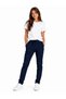 Children's Navy Blue Full Lycra Destan Fabric Ribbed Waist Elastic School Trousers - 2