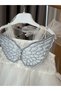 Babyaden White Tulle Angel Wings Birthday Wedding Girl Children's Dress - 4