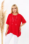 Women's Comfortable Fit Asymmetrical Viscose Combed Cotton Blouse - 4