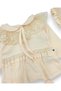 Baby Girl Lace Laced 5-Piece 100% Natural Cotton Hospital Discharge Bodysuit Set Cream - 4