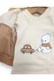 Baby Boy 3-Piece Seasonal Hooded Teddy Bear Detailed Cute 3-Piece 0-3-6-9 Months Bodysuit Baby Set - 7