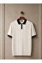 Polo Collar Zippered Knitted Old Money Knitted First Quality Soft Short Sleeve Men's T-Shirt