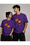Unisex Oversize T-Shirt Orange Cat Printed 100% Cotton T-Shirt Comfortable Fit (Products Sold Individually)