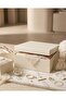 Minimal Gift Bundle & Dowry Box (Cardboard Box with Lid) 1 Piece (20X20X10 cm) Pearl Color - 5