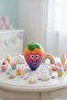 Tusi Squishy Strawberry Toy – Soft Squeezable Stress Foam Toy - 4