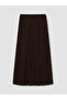 Vizyon New Season Pleated Chiffon Skirt with Elastic Waist - 3