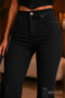 High Waist Flared Women's Jeans L Comfortable Fit L Denim L Non Fadeing Glossy Black - 5