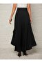 Women's high waist asymmetrical detailed sandy skirt - 3
