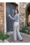 Women's Zippered Casual Jacket with Drawstring Pocket Detail - 3