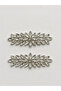 Crystal Stone Flower Pattern Decorative Applique – Wedding Dress, Evening Dress, Shoe and Bag Decoration 2 Pieces - 4
