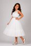 Girl's Princess Tulle Detailed Stone Belted Special Occasion Evening Dress Ak2615