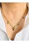 Steel Heart Star Nal Topcuk Chain Necklace 45 cm - 2