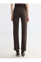 New Season Brown Slim Fit Spanish Leg Women's Trousers - 7