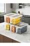5 Pcs/Set Durable Food Storage - Pantry Organizer with Lids - Kitchen Containers