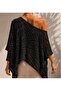 Madonna Collar Transparent Knitwear Pareo Poncho - 4
