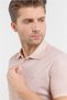 Beige Short Sleeve Printed Pique Polo Neck Pocketless Flexible Casual Slim Fit T-Shirt 1011250153 - 4