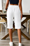 Women's Comfortable Cut Capri Shorts with Elastic Waistband - 3