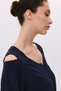 Deep V-Neck, Shoulder Detail, Stone Embellished, Three-Quarter Sleeves - 4