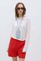 Ecru Naya Draped Long Sleeve T-Shirt - 6