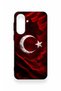 Samsung A37 Compatible Wolf Turkish Flag Patterned Silicone Case - 2