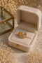 Cross Design Stone Ring - Adjustable (Gold Color) - 3