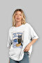 For the Sake of Cats 111 Front Cat Printed White Oversize T-Shirt 100% Cotton Unisex Cat Lover Premium Design - 4