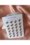 Xuping Vip Steel Laser Cut Ball Earring Set - Antiallergic Classic Ball Model Earrings - 3