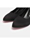 Large Size Women's Stiletto 41-42-43-44-Black Suede - 5