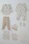 Baby Boy Hospital Release Pack of 8 Cute Baby Teddy Bears Patterned 0-3 Months, Ecru - 2