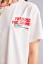 100% Cotton Oversized Crew Neck Printed Short Sleeve White T-Shirt I1676Ax26Sm - 5