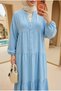 Women's Modal Fabric Layered Hijab Dress (Without Lining)