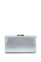 Women's Faux Leather Gray Evening Bag - 3