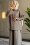 5158 - Stylish and Comfortable Luna Striped Casual Women's Shirt and Pants Set - 2