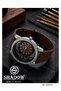 Infinity SD253100 Men’s Analog Watch with Floating Infinity Dial, Brown Silicone Strap, Silver Stainless Steel Case and Quartz Movement - 6