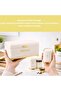 Metal Bread Box with Tea Coffee Sugar Canister Set, 4 Piece Kitchen Storage Set (White) - 5