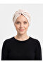 Brocade Draped Cream-Powder Lined Ready-To-Wear Turban Hijab Bonnet Suitable for Medical Use - 4
