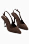 Lili Brown Thin Heeled Women's Shoes - 3