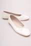 Women's White Daily Print Detailed Round Toe Ballerina Shoes Tr23Ms05B - 2