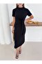 Women's Efil Efil Modal Fabric Side Tie Detailed Midi Dress - 2