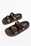 Pienn 00520 Anatomical Soft Sole Stone Bead Detailed Women's Slippers - 7