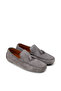 Men's Genuine Suede Gray Tasseled Loafers - 4