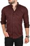 Men's Burgundy Slim Fit Lycra Gabardine Shirt – Sports Shirt with Plus Size Options 2502503