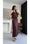 Women's Strappy Blouse Skirt Double Summer Skirt Set - 2