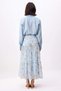 Women's Maxi Skirt Floral Patterned Tulle Fabric A-Line Cut Drawstring Detail Stretchy Knitted Lined Daily Casual - 5