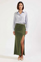 Women's Maxi Beach Skirt Knitted Fabric Accessory Detailed Bodycone Cut Sandy Textured Daily Casual Modern - 4