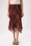 Women's Midi Skirt A-Line Flounced Tulle Knitted Paisley Pattern Regular Waist Lined Comfortable Casual Modern Stylish - 4