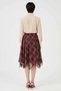 Women's Plus Size Asymmetrical Chiffon Skirt Plaid Woven Midi Length Lined Elegant Cut Daily Comfortable - 5