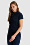 Women's Navy Blue Basic T-Shirt 50321818-Vr033 - 3