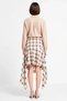 Women's Asymmetrical Cut Plaid Patterned Midi Skirt 100% Cotton Side Zipper Comfortable Fabric Casual Modern - 5